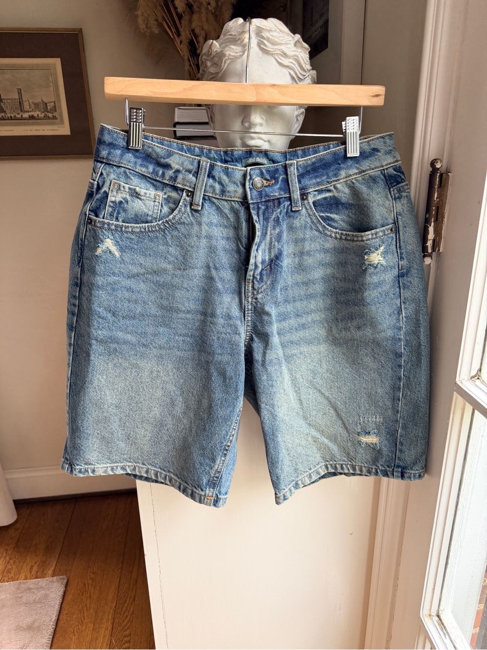 wild fable Light Blue Distressed Denim Shorts